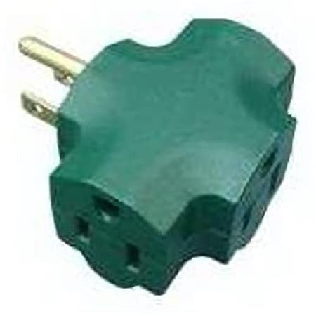 Virtual Plug Adapter, Triple Tap, 3 Outlet(s) Green VI135689